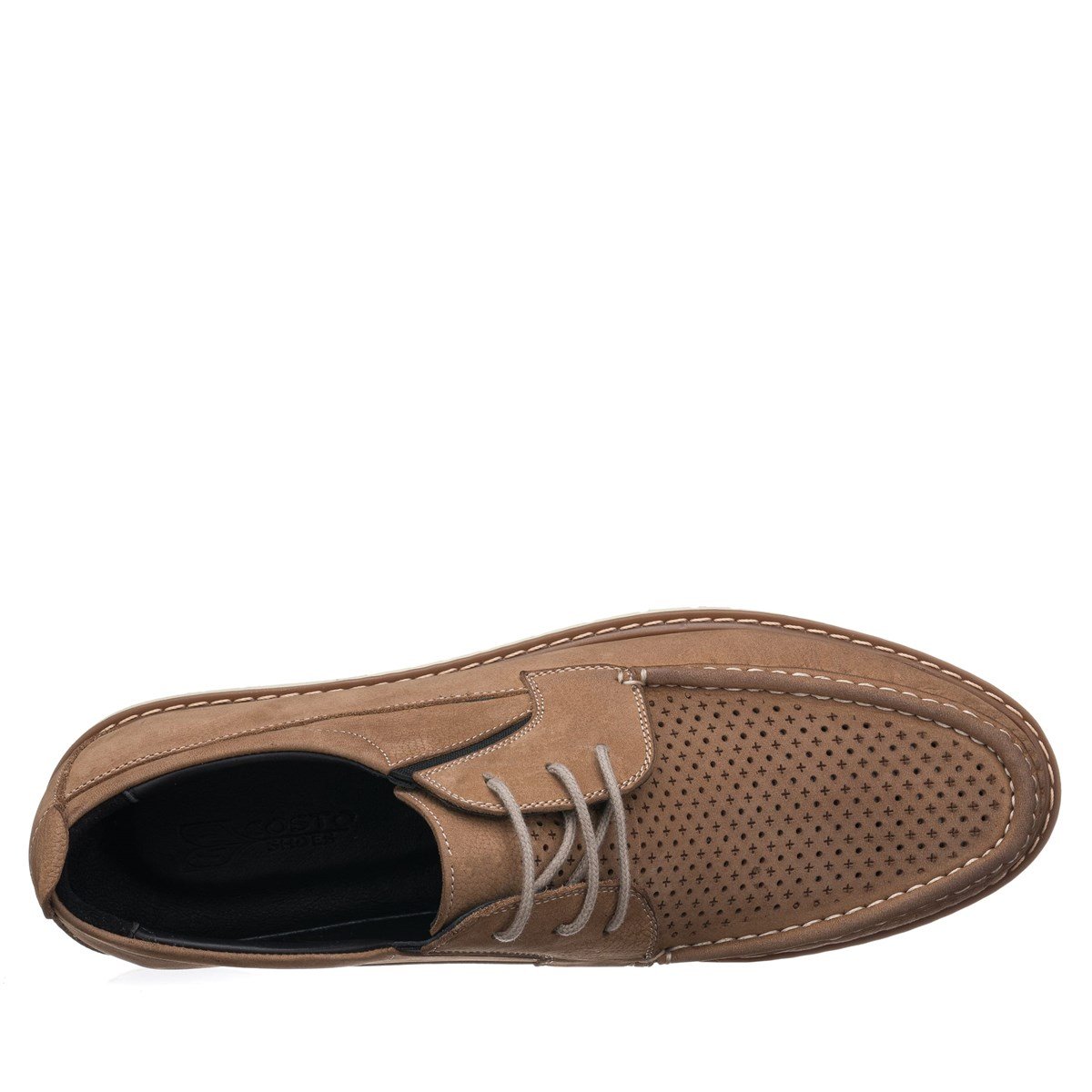 45 Numara 46 numara 47 Numara 48 numara 49 numara 50 numara Büyük Numara Erkek Günlük Deri Ayakkabı - KRT103 Kum