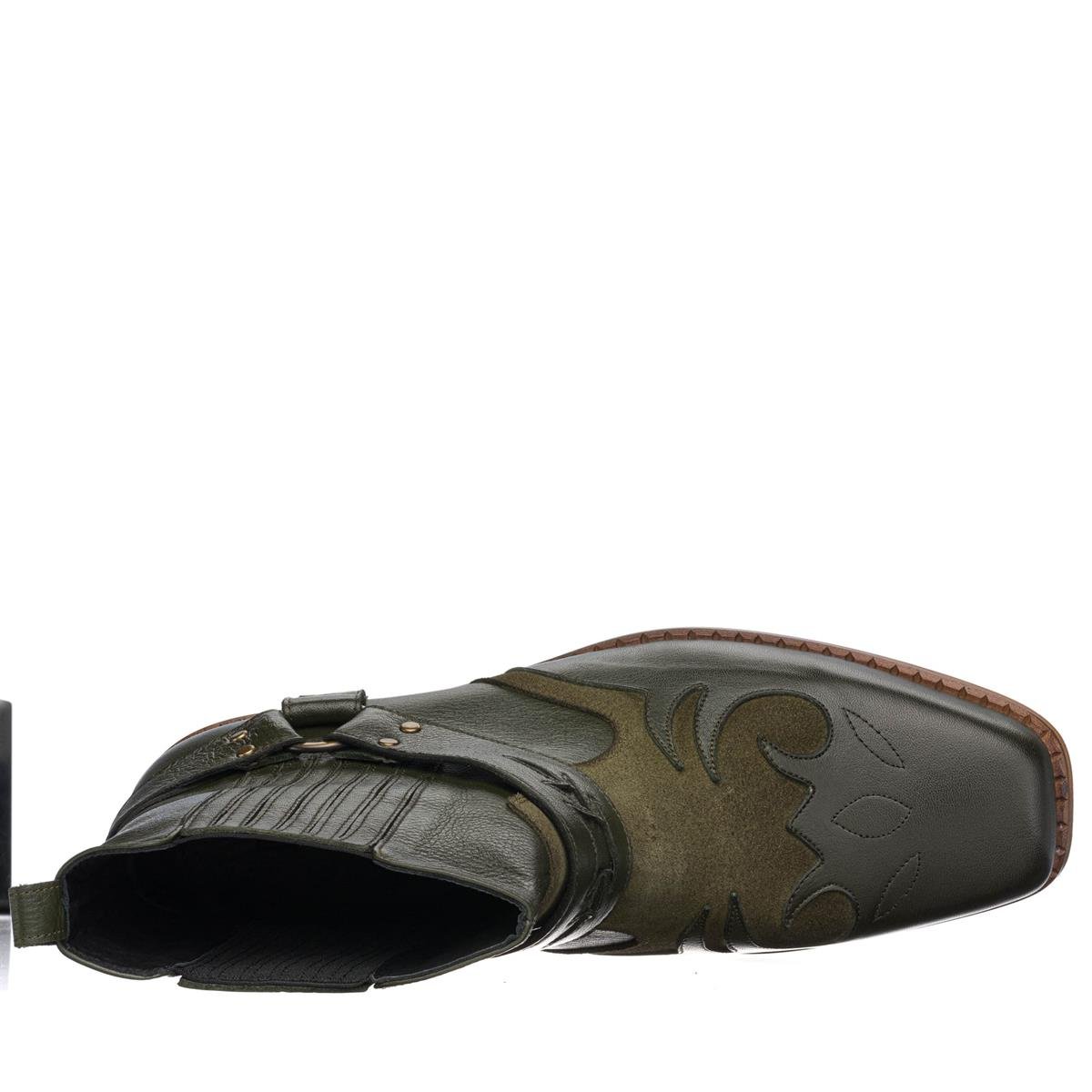 45 Numara 46 numara 47 Numara 48 numara 49 numara 50 numara Büyük Numara Erkek Kovboy Bot - NVN71 Haki