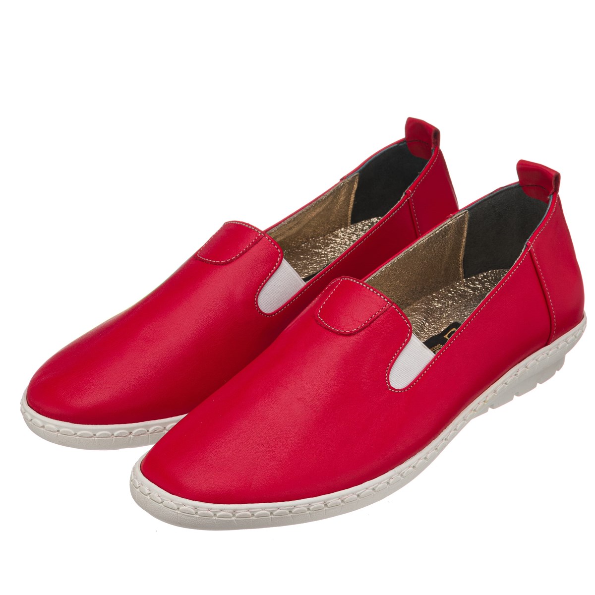 45 Numara 46 numara 47 Numara 48 numara 49 numara 50 numara Rahat Büyük Numara Kadın Babet Ayakkabı PR 4411 Kırmızı