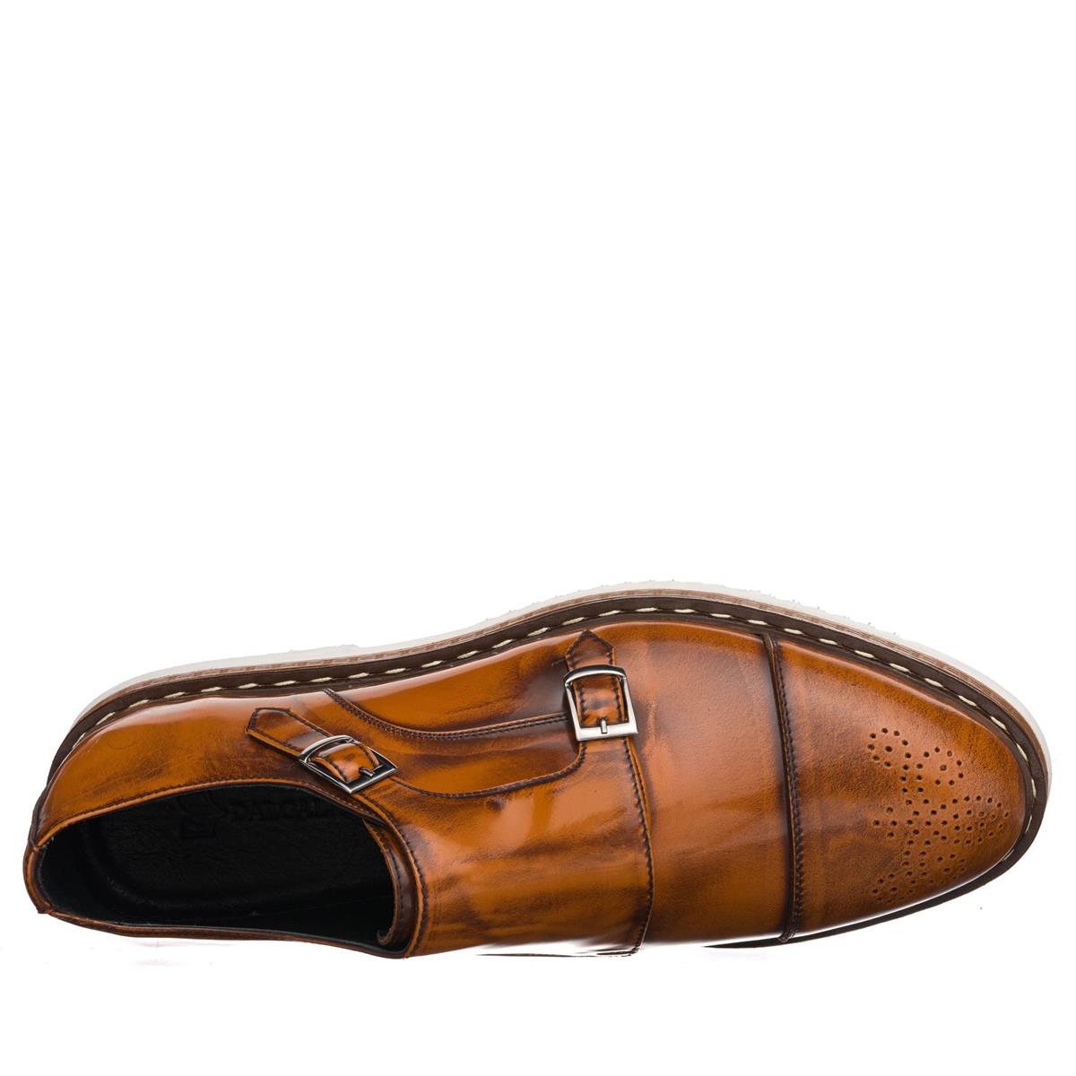 45 Numara 46 numara 47 Numara 48 numara 49 numara 50 numara Büyük Numara Erkek Üst Kalite Deri Ayakkabı - PST321 Taba