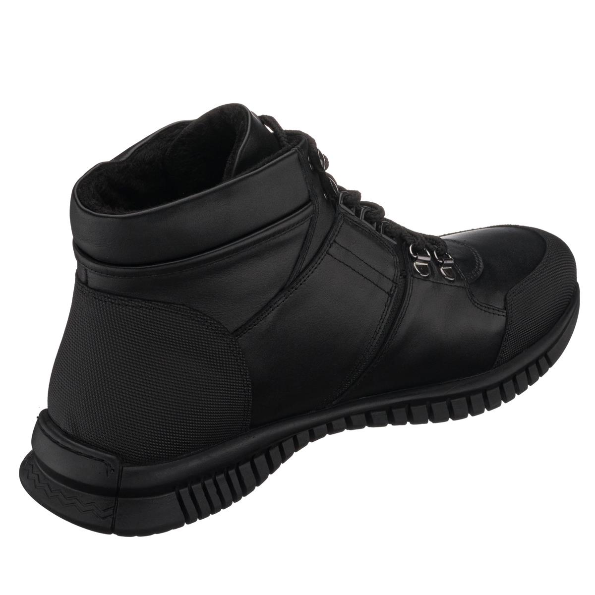 Siyah Deri51, 45 46 47 48 49 50 numara erkek bot, deri kışlık ve su geçirmez büyük numara erkek bot, İriadam geniş kalıp kaliteli bot modelleri, uygun fiyat