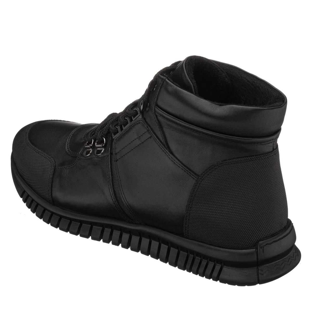 Siyah Deri52, 45 46 47 48 49 50 numara erkek bot, deri kışlık ve su geçirmez büyük numara erkek bot, İriadam geniş kalıp kaliteli bot modelleri, uygun fiyat