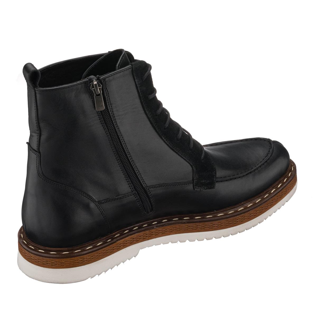 Siyah Deri37, 45 46 47 48 49 50 numara erkek bot, deri kışlık ve su geçirmez büyük numara erkek bot, İriadam geniş kalıp kaliteli bot modelleri, uygun fiyat