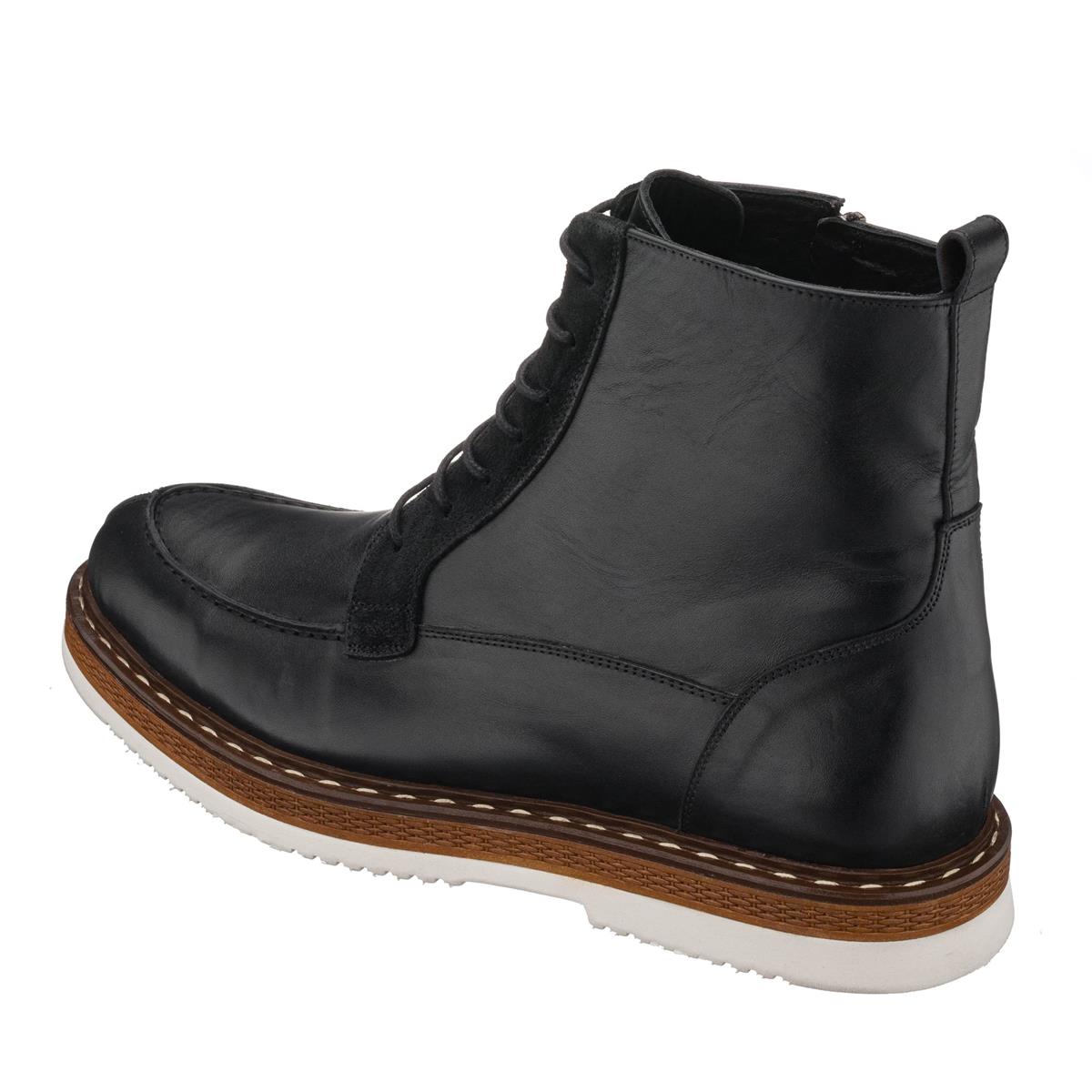 Siyah Deri36, 45 46 47 48 49 50 numara erkek bot, deri kışlık ve su geçirmez büyük numara erkek bot, İriadam geniş kalıp kaliteli bot modelleri, uygun fiyat