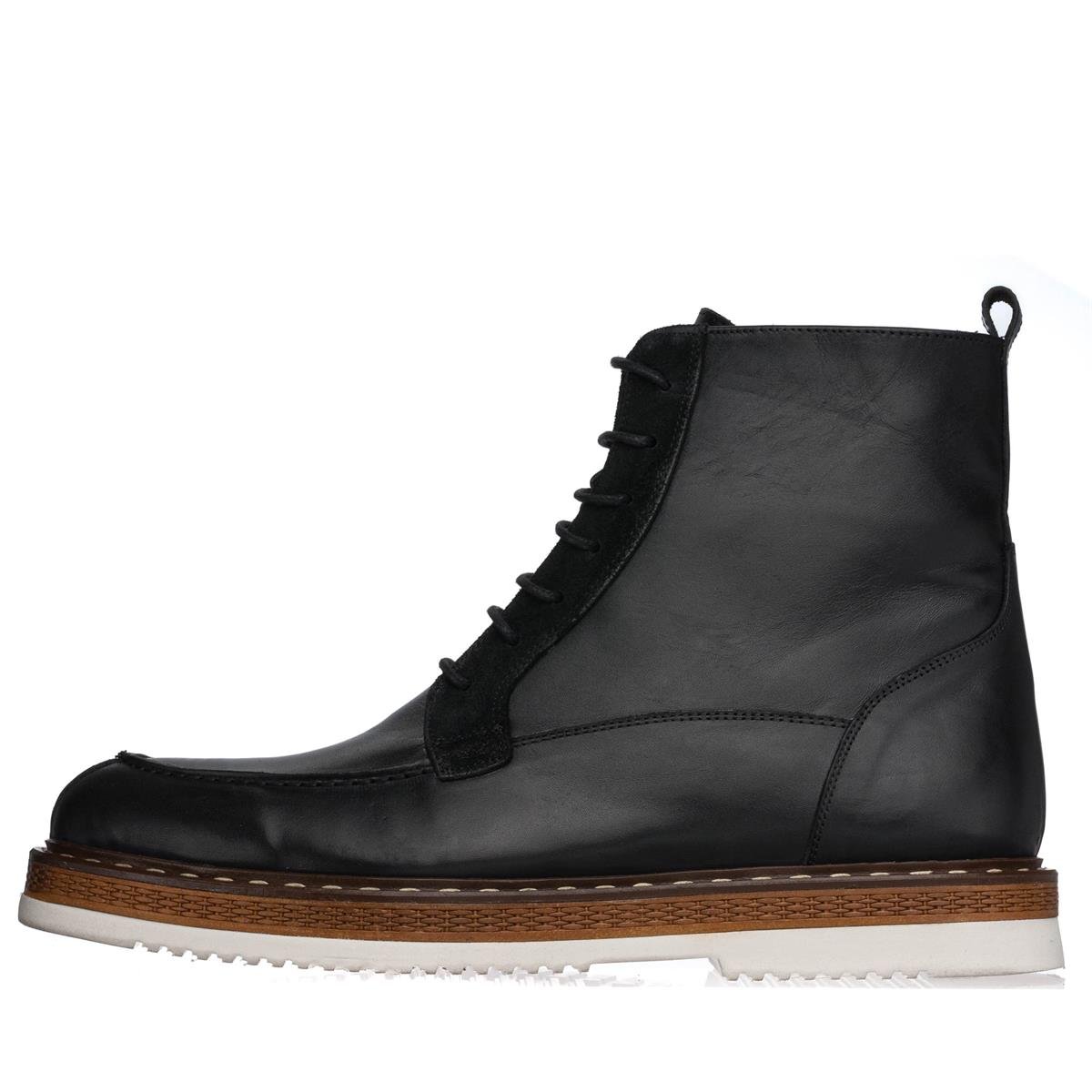 Siyah Deri35, 45 46 47 48 49 50 numara erkek bot, deri kışlık ve su geçirmez büyük numara erkek bot, İriadam geniş kalıp kaliteli bot modelleri, uygun fiyat