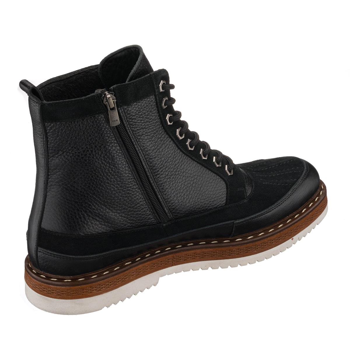 Siyah Deri71, 45 46 47 48 49 50 numara erkek bot, deri kışlık ve su geçirmez büyük numara erkek bot, İriadam geniş kalıp kaliteli bot modelleri, uygun fiyat