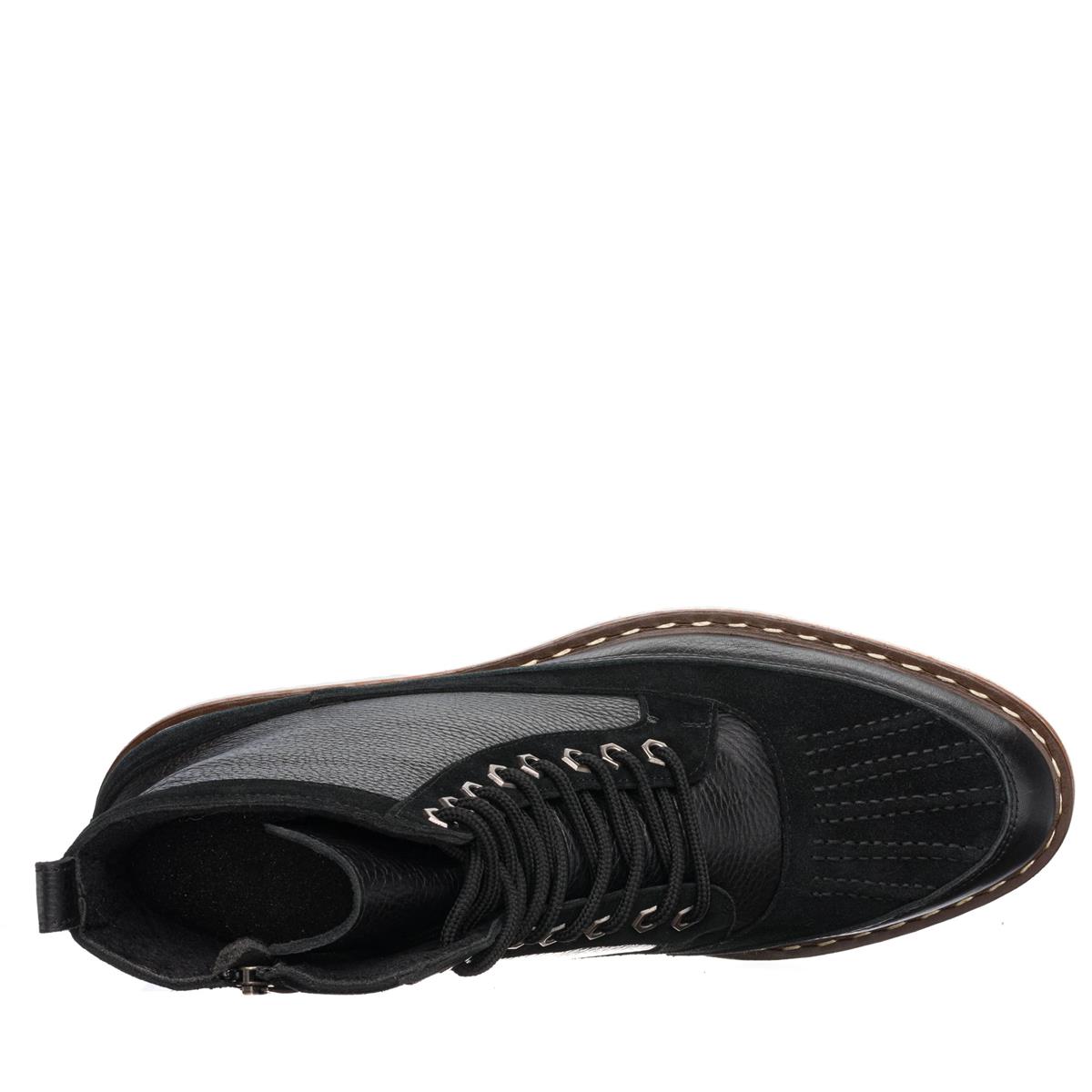 45 Numara 46 numara 47 Numara 48 numara 49 numara 50 numara Büyük Numara Erkek Üst Kalite Deri Bot - ZM402 Siyah