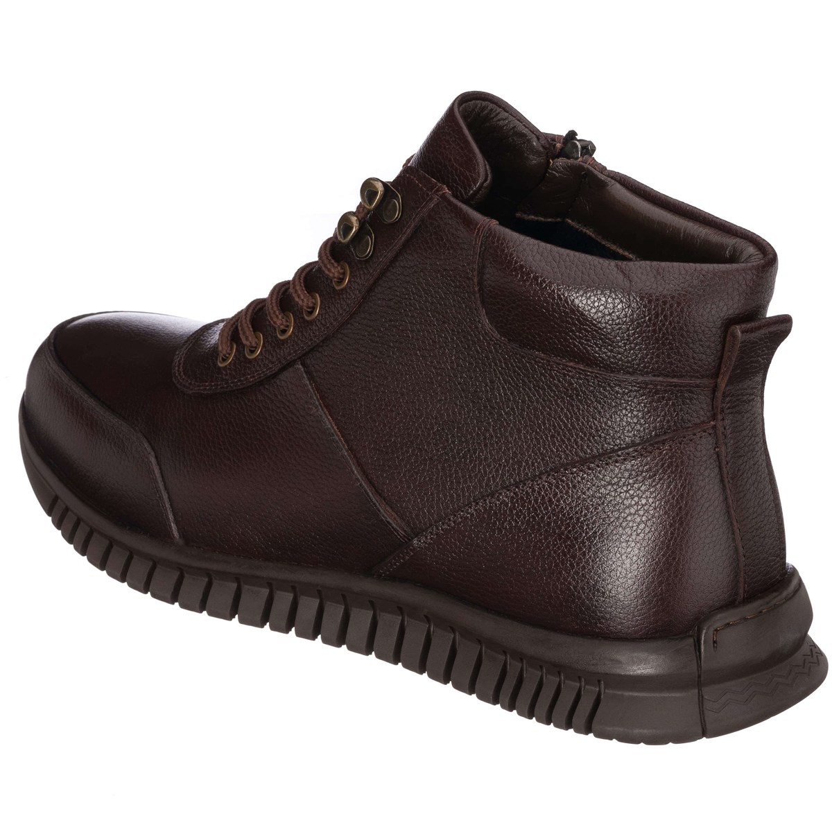 Kahve deri024, 45 46 47 48 49 50 numara erkek bot, deri kışlık ve su geçirmez büyük numara erkek bot, İriadam geniş kalıp kaliteli bot modelleri, uygun fiyat