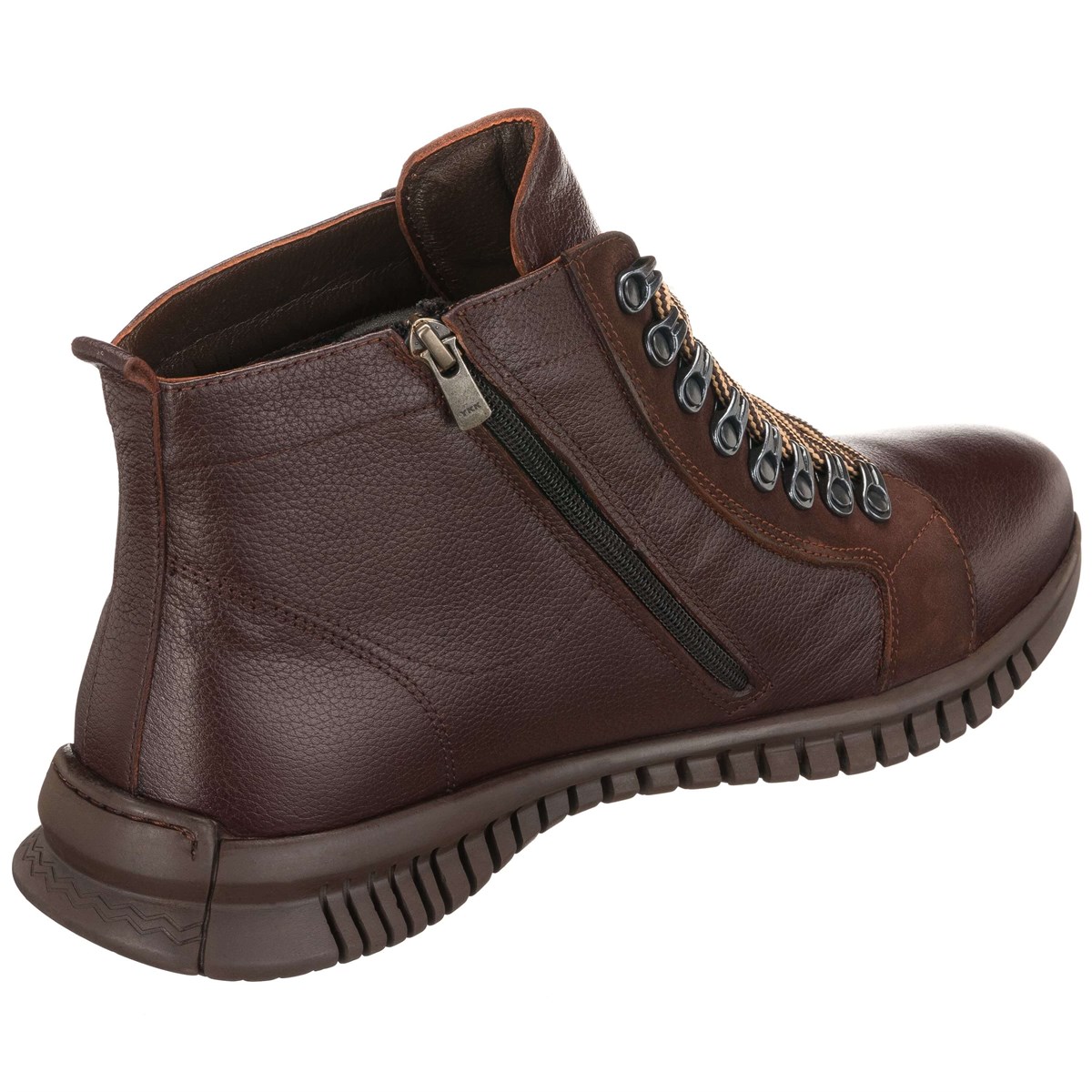 45 Numara 46 numara 47 Numara 48 numara 49 numara 50 numara Büyük Beden Erkek Fermuarlı Bot BRK2103 Kahve