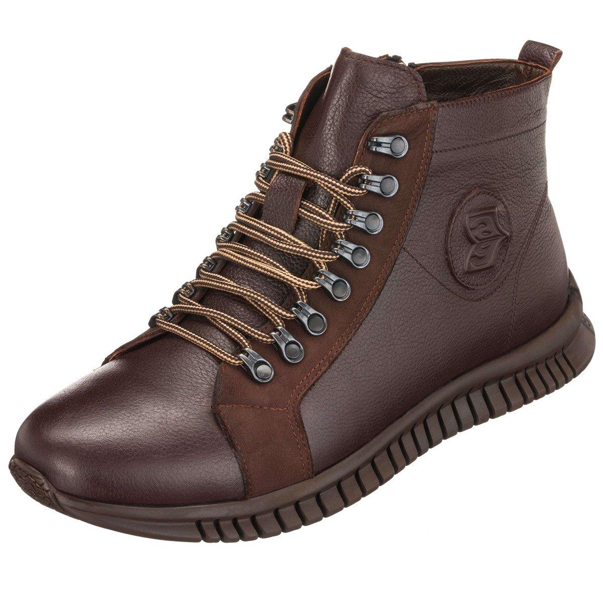 45 Numara 46 numara 47 Numara 48 numara 49 numara 50 numara Büyük Beden Erkek Fermuarlı Bot BRK2103 Kahve