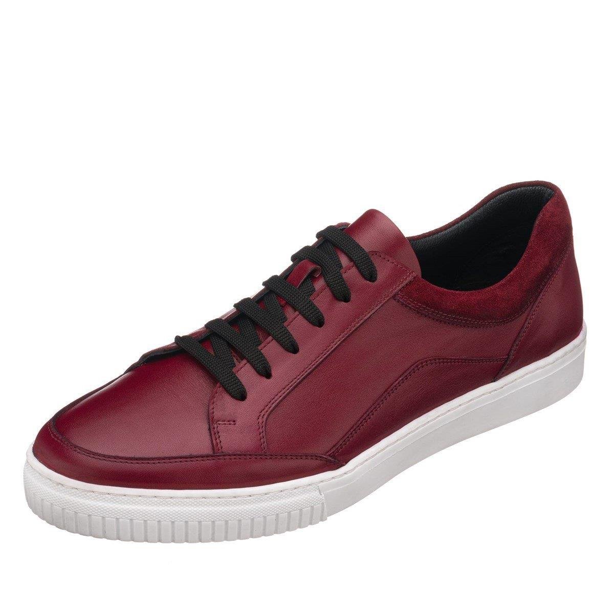 Bordo Deri101, iriadam, 45 46 47 48 49 50 numara erkek spor deri ayakkabı, spor ayakkabı, büyük numara erkek spor, büyük beden geniş kalıp kaliteli deri spor ayakkabı, uygun fiyat