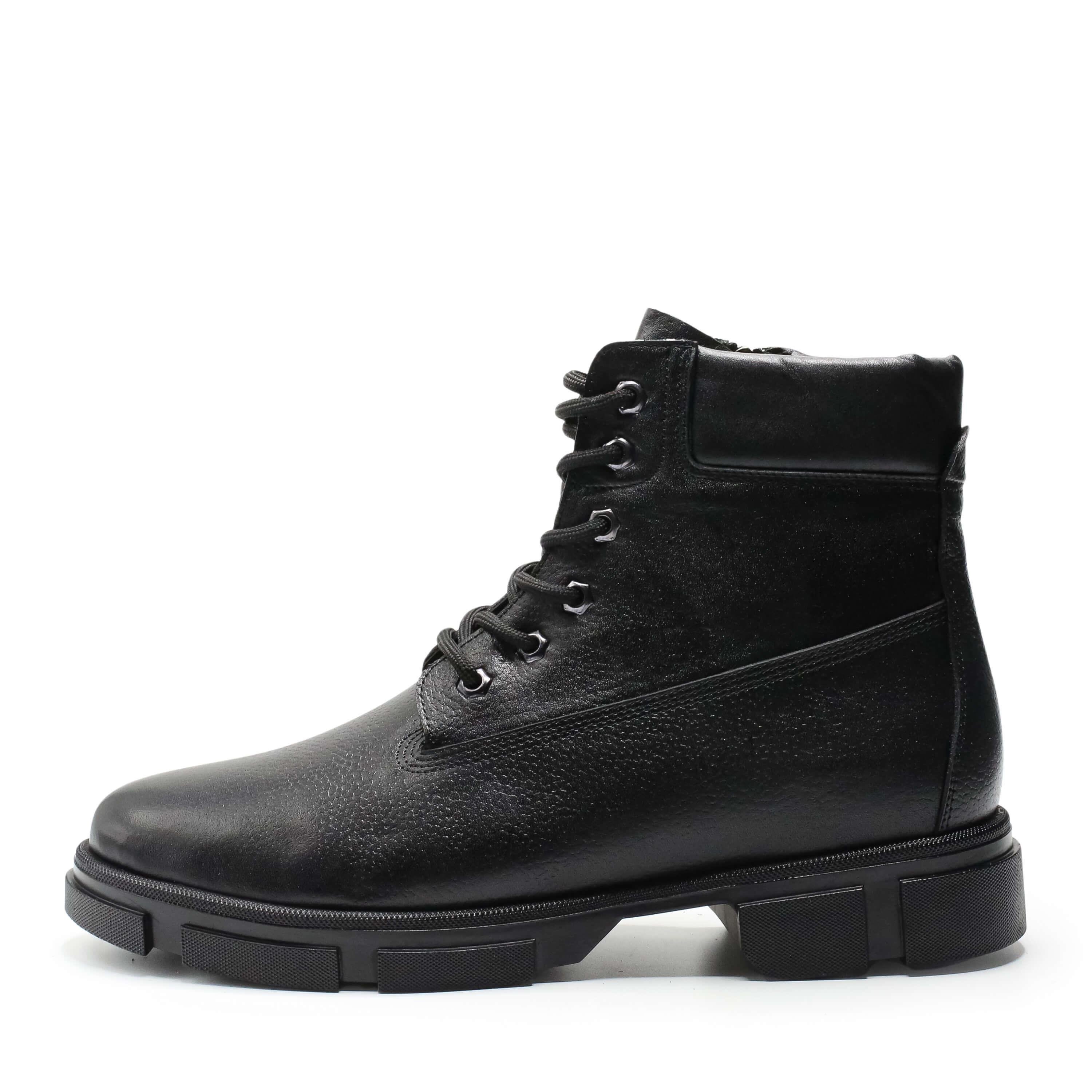 Siyah Deri 4, 45 46 47 48 49 50 numara erkek bot, deri kışlık ve su geçirmez büyük numara erkek bot, İriadam geniş kalıp kaliteli bot modelleri