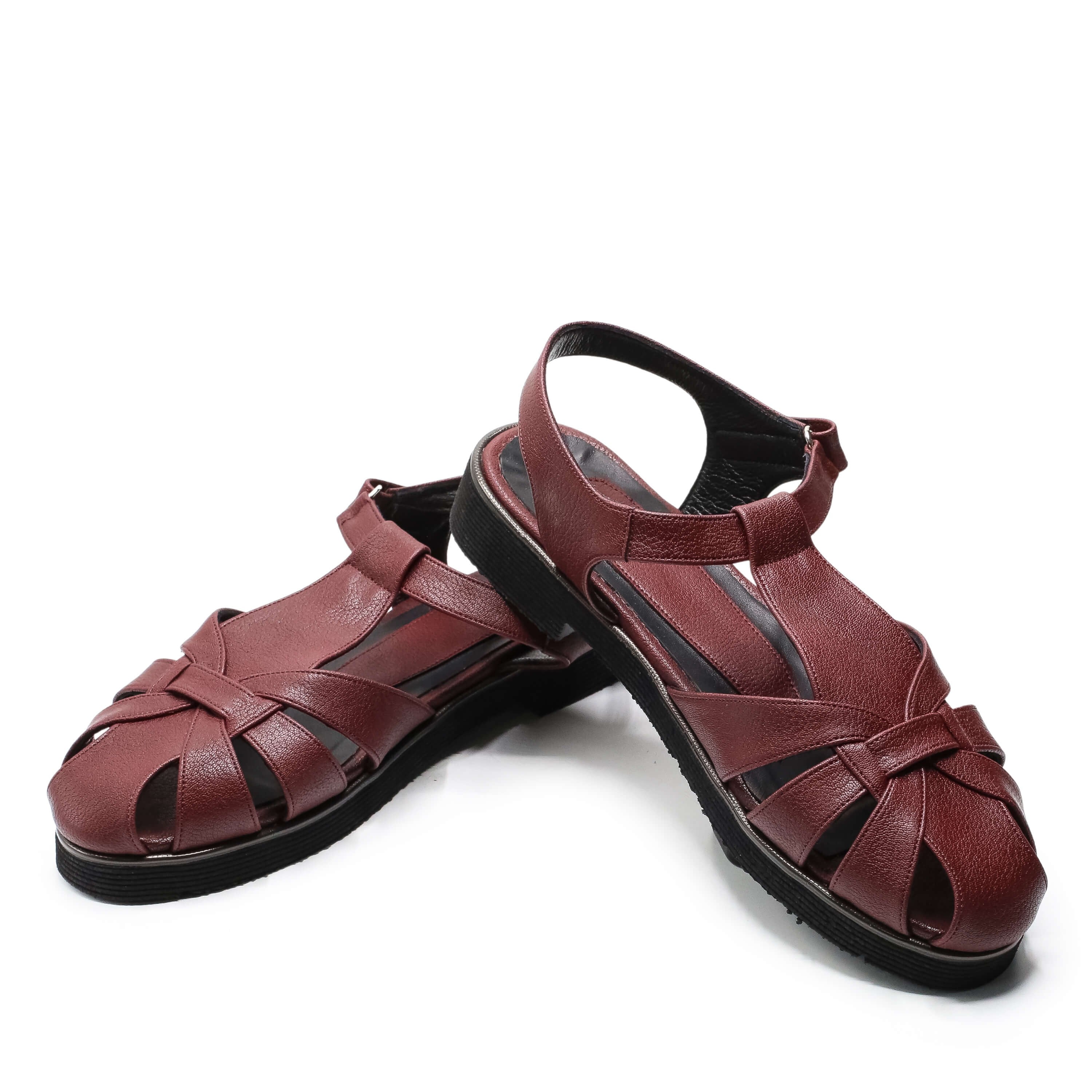 bordo iriadam 40 41 42 43 44 numara kadın babet ayakkabı sandalet CB210