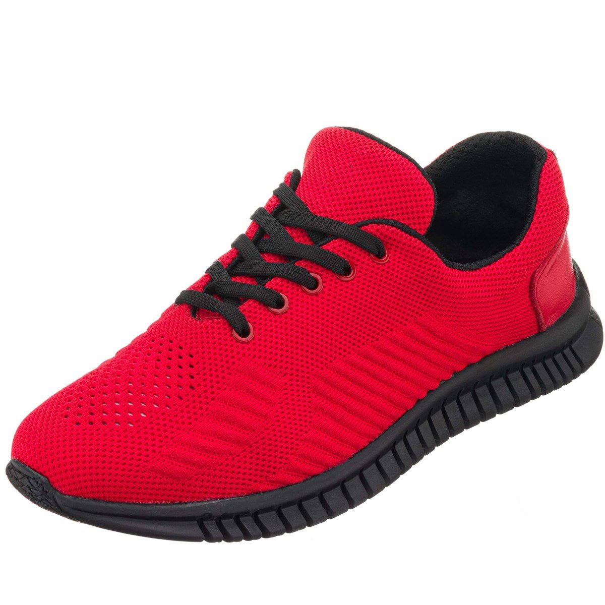 45,46,47,48,49,50 Numaralarda Kırmızı Kauçuk Taban Büyük Numara Erkek Spor  Ayakkabı