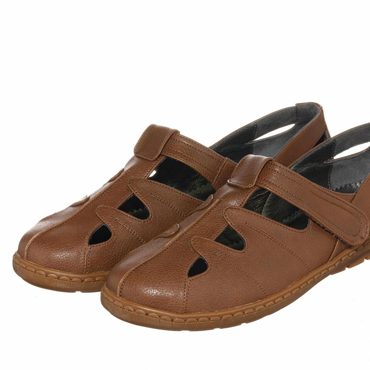 45 Numara 46 numara 47 Numara 48 numara 49 numara 50 numara Büyük Numara Rahat Kadın Babet Ayakkabı DRL7016 Kahve