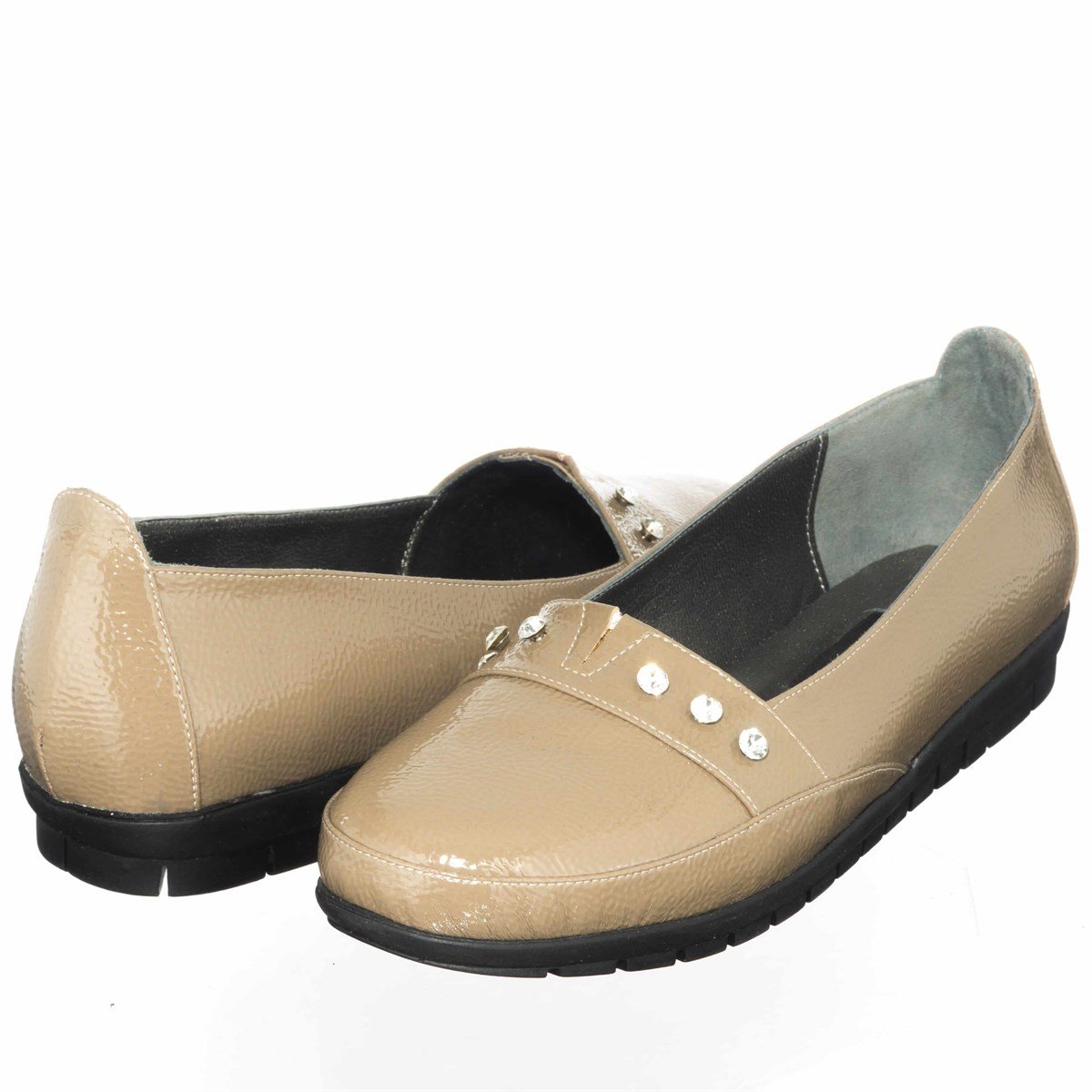 45 Numara 46 numara 47 Numara 48 numara 49 numara 50 numara Büyük Numara Kadın Babet Ayakkabı i105 Vizon