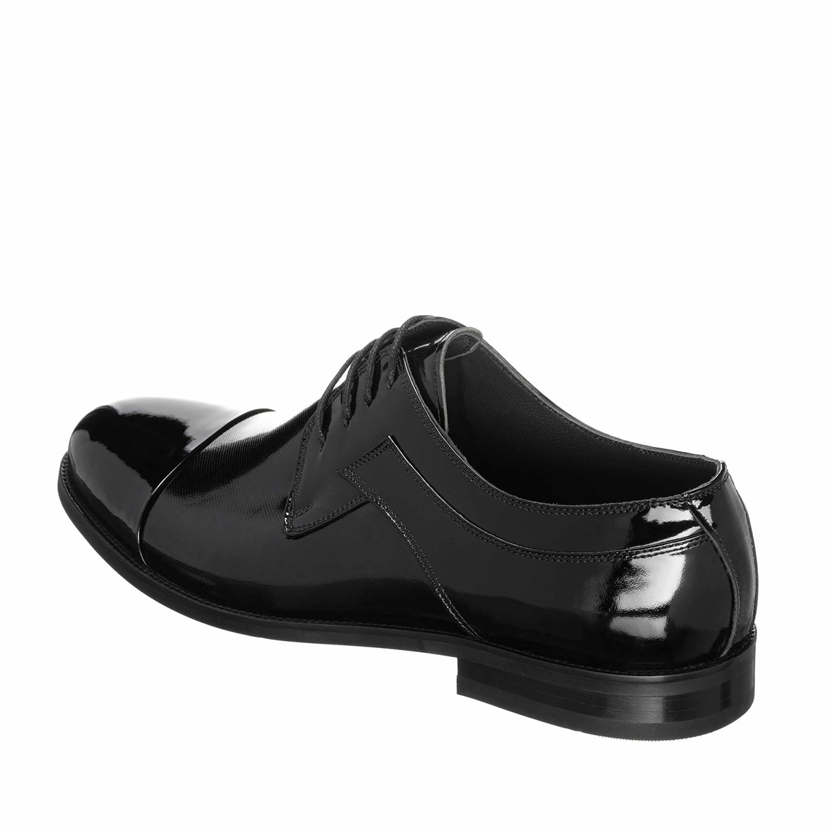 CS1132 Siyah Rugan Üst Kalite Büyük Numara Erkek Klasik Ayakkabı Rahat  Geniş Kalıp