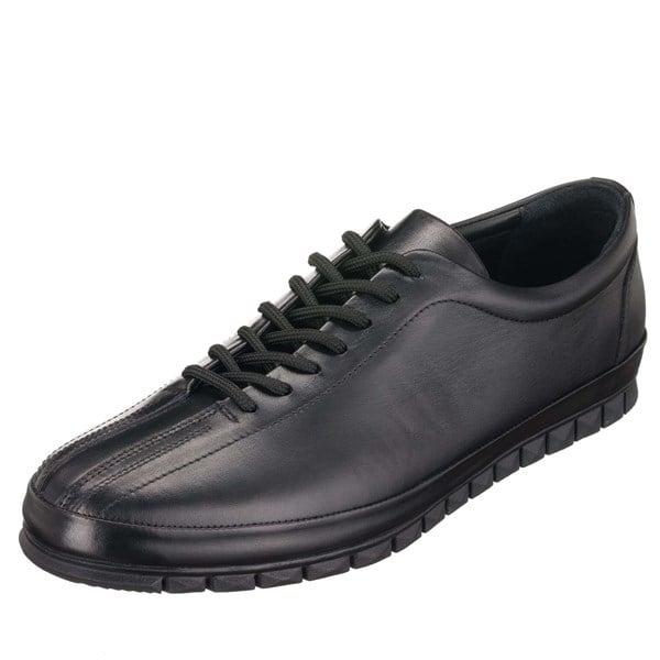 Costo shoesDeri Spor AyakkabılarAG8240 Siyah Büyük Numara Dana Derisi Rahat Geniş Kalıp Erkek Spor Ayakkabı