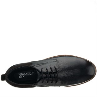 Costo shoes4 Mevsim Modeller45,46,47,48,49,50 Numaralarda  AG4296  Siyah Termo Taban Büyük Numara Üst Kalite Erkek Ayakkabısı