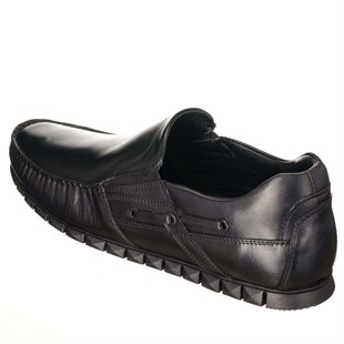 Costo shoes49-50 NumaralarAG2000 Siyah Deri  Büyük Numara Rok Kauçuk Taban Rahat Geniş Kalıp Dana Derisi Özel seri