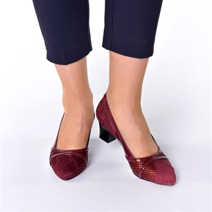 Costo shoesAbiye ve Topuklu Modellerimiz1368 Bordo Büyük Numara Bayan Ayakkabı