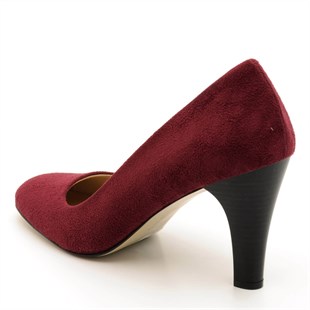Costo shoesAbiye ve Topuklu Modellerimiz1923 Bordo Süet Topuklu Büyük Numara Kadın Ayakkabıları
