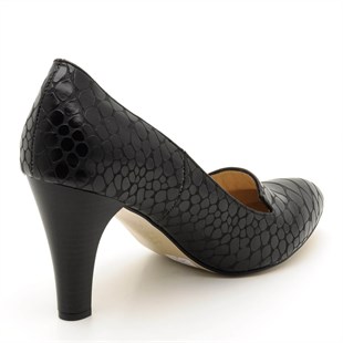 Costo shoesAbiye ve Topuklu Modellerimiz1952 Siyah Anakonda Büyük Numara Kadın Ayakkabısı