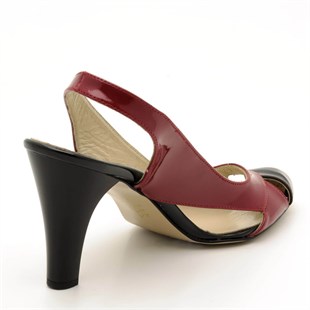 Costo shoesAbiye ve Topuklu Modellerimiz2030 Bordo Siyah Rugan Büyük Numara Kadın Ayakkabıları