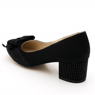 Abiye ve Topuklu Modellerimiz8013 Siyah Büyük Numara Bayan Ayakkabısı