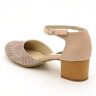 Costo shoesAbiye ve Topuklu Modellerimiz9797 Bej Lezar Büyük Numara Bayan Ayakkabıları
