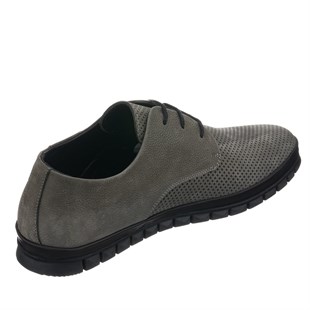 COSTO SHOESANASAYFAMAG8800-1 GRİ Nubuk Yazlık Büyük Numara Dana Derisi Rahat Geniş Kalıp Erkekr Ayakkabı