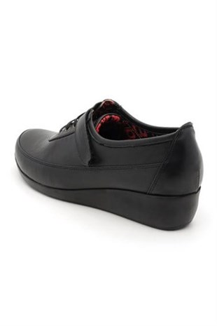Anne Gurubu Rahat ModellerZ 8 Siyah Büyük Numara Gündelik Kadın Ayakkabısı