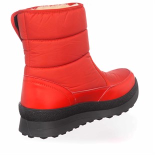 Costo shoesBot ve Çizme ModellerimizBT233 Kırmızı Cırtlı Rahat Geniş Kalıp Büyük Numara Kürklü Bot