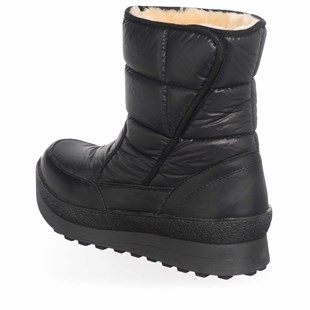 Costo shoesBot ve Çizme ModellerimizBT233 Siyah Kürklü Kışlık Büyük numara Rahat Geniş Kalıp Kadın Bot