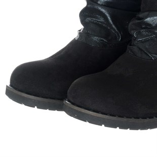 Costo shoesBot ve Çizme ModellerimizK358-1 Siyah Süet KAdın Büyük Numara Bot