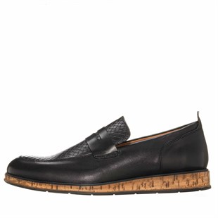 Costo shoesBüyük Numara Erkek AyakkabıEu1911 Siyah Lofer Büyük Numara 4 Mevsim Rahat Kalıp Kauçuk Taban Büyük Numara Erkek Ayakkabısı