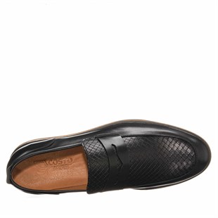 Costo shoesBüyük Numara Erkek AyakkabıEu1911 Siyah Lofer Büyük Numara 4 Mevsim Rahat Kalıp Kauçuk Taban Büyük Numara Erkek Ayakkabısı