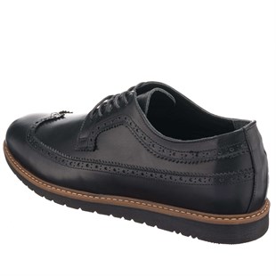 Costo shoesDeri Spor Ayakkabılar45 - 46 - 47 - 48 -49 - 50 NRM1241 Siyah Büyük Numara Dana Derisi Rahat Geniş Kalıp Erkek  Ayakkabı