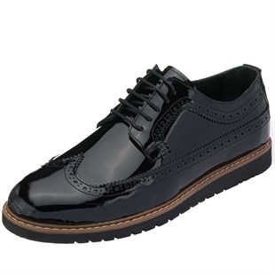 Costo shoesDeri Spor Ayakkabılar45 - 46 - 47 - 48 -49 - 50 NRM1241 Siyah Rugan Büyük Numara Dana Derisi Rahat Geniş Kalıp Erkek  Ayakkabı