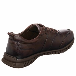 Costo shoesDeri Spor AyakkabılarB1448 Kahve Dana Derisi Rahat Geniş Kalıp Kauçuk Taban Rahat Şık Büyük Numara Erkek Spor Gündelik Ayakkabı