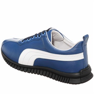 Costo shoesDeri Spor AyakkabılarPM7886 Sax Mavi Deri Büyük Numara Erkek Spor Ayakkabı Rahat Geniş Kalıp Saf Kauçuk Taban Yeni Sezon