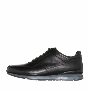 Costo shoesDeri Spor AyakkabılarUS410 Siyah Deri Kauçuk taban Büyük Numara Rahat Kalıp Kauçuk Taban Spor Ayakkabı