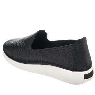 Costo shoesGündelik ve Rahat Modeller41-42-43-44 Numaralarda N0609 Siyah Soft Deri Çok Hafif Yumuşak Ortopedik Taban Büyük Numara Kadın Ayakkabı