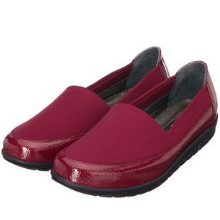 Costo shoesGündelik ve Rahat Modeller41,42,43,44 1146-2 Bordo Streç Büyük Numara Kadın Babet Ayakkabı