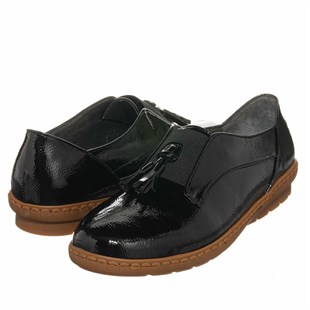 Costo shoesGündelik ve Rahat ModellerDRL4141 Siyah Büyük Numara Babet Aayakkabı Rahat Geniş Kalıp Kauçuk Taban