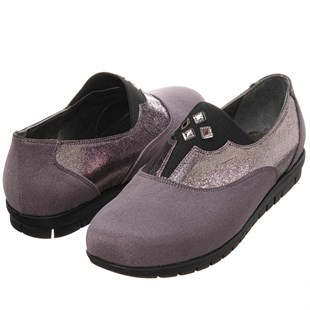 Costo shoesGündelik ve Rahat ModellerDRL7033 Gri Süet Gündelik Rahat Geniş Kalıp 4 Mevsim Büyükl Numara Kadın Ayakkabısı
