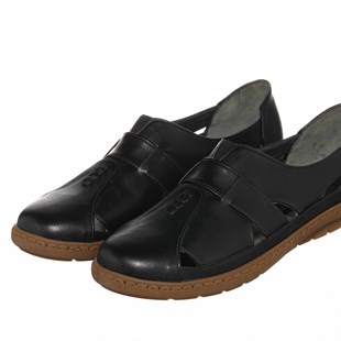 Costo shoesGündelik ve Rahat ModellerDRL7082 Siyah Gündelik Rahat Geniş Kalıp Büyük Numara Babet Ayakkabı