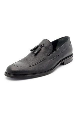 CRS CarissaKlasik Modeller1976 Siyah Analin Deri Büyük Numara Erkek Ayakkabı
