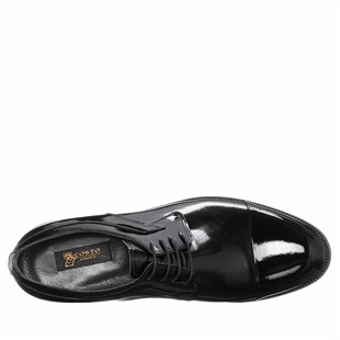 Costo shoesKlasik ModellerCS1132 Siyah Rugan Üst Kalite Büyük Numara Erkek Klasik Ayakkabı Rahat Geniş Kalıp 