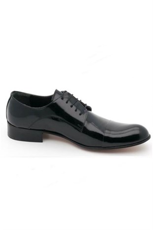 CRS CarissaKlasik ModellerKüçük Numara Erkek Ayakkabı 1132 Siyah Rugan